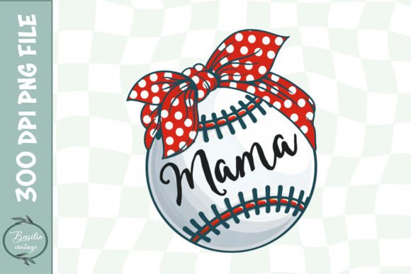 Baseball Mama Bandana: A Playful Graphic Asset for Crafts and Local Business Branding
