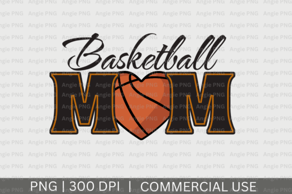 Basketball Mom PNG: A Vibrant Graphic Design Asset for Crafts and Local Business Branding