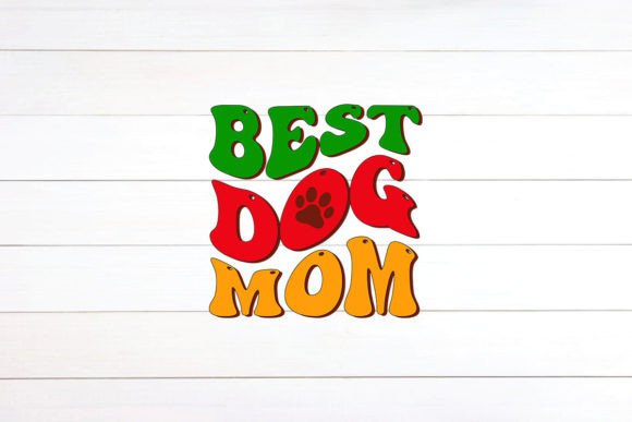 Best Dog Mom Retro Design: A Graphics Asset for Crafts and Merch