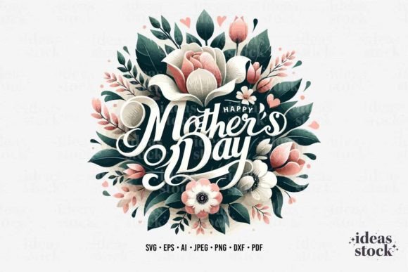 Happy Mothers Day PNG: A Graphic Design Asset for Crafts and Local Business Branding