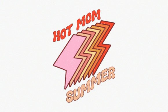 Hot Mom Summer7: A Versatile Graphic Design Asset for Crafts and Local Branding