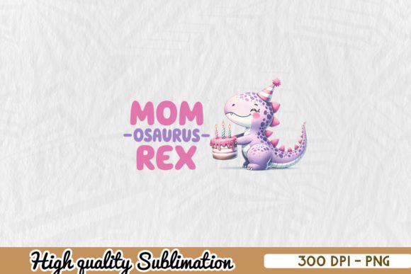 Mom Dinosaur Family Matching Birthday – A Must-Have Graphic Design Asset for Crafts
