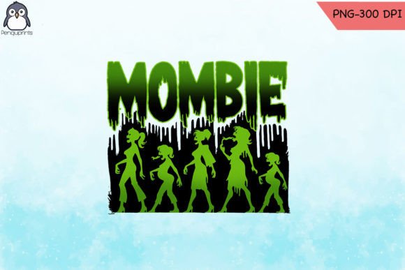 Mombie Cute Mom Zombie Halloween PNG for Crafts and Graphics