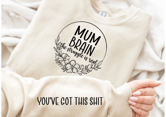 MUM MOM BRAIN Graphics for Creative Crafts and Digital Sellers