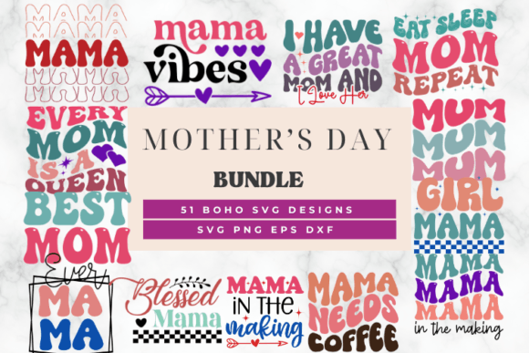 Retro Groovy Mother’s Day SVG Bundle: A Graphics Goldmine for Crafty Bloggers