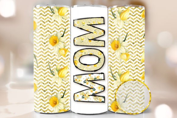 Spring Floral Mom Tumbler Wrap PNG: A Graphics Asset for Crafts & Branding